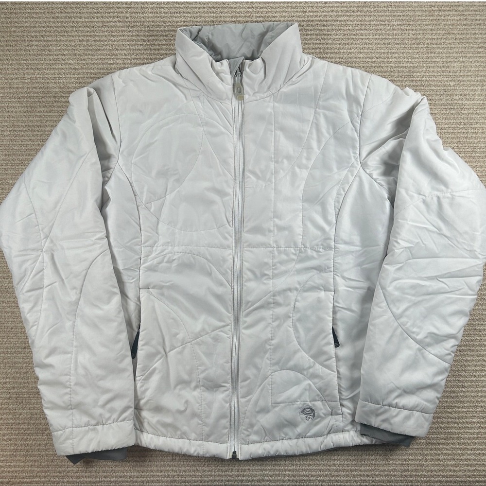 Mountain Hardwear Commotion Swirl Insulated Jacket‎ Womens Medium White OL3645